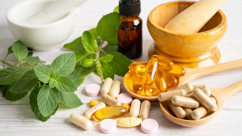 Fish oil softgels and other dietary supplements 