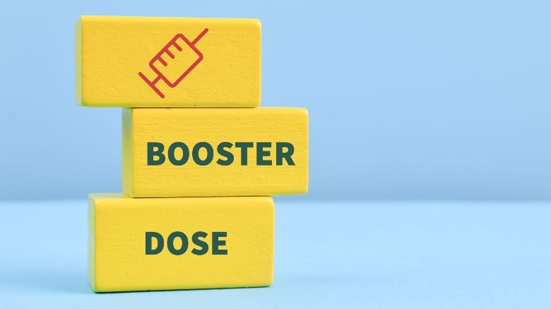 blocks saying "booster dose"