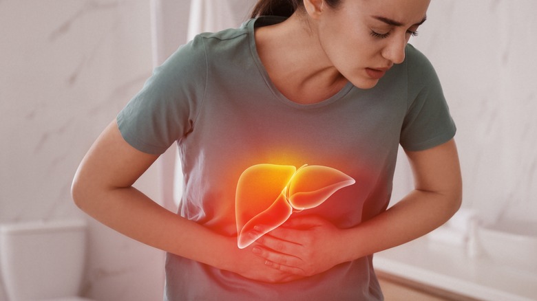 woman with liver problem