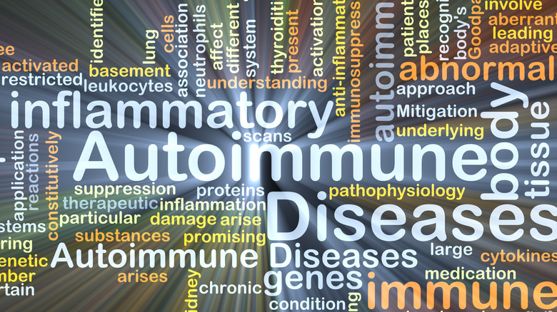 word cloud highlighting "inflammatory Autoimmune Diseases"