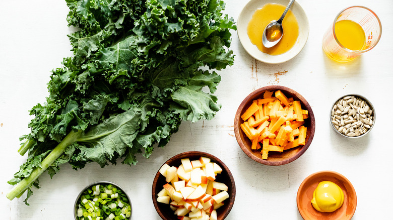 ingredients for kale salad