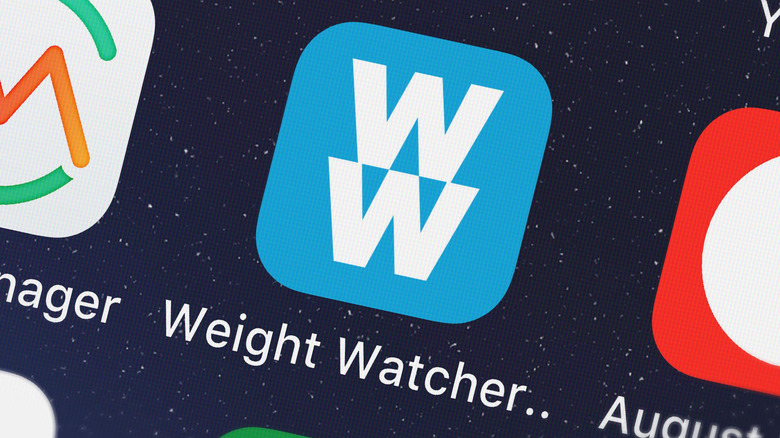 close up of weight watchers app logo