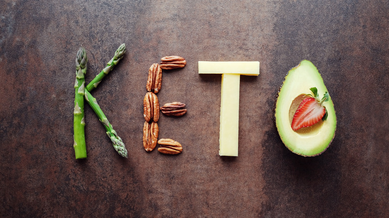 the word "Keto" made from foods