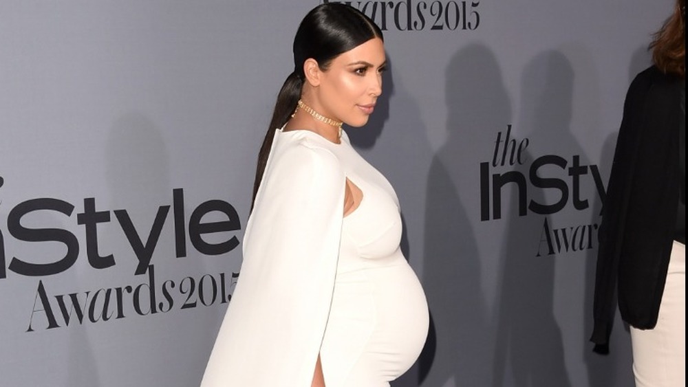 Pregnant Kim Kardashian on the red carpet