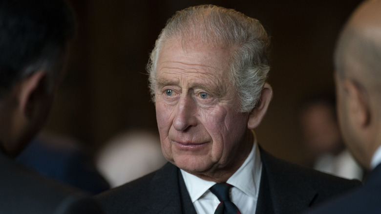 King Charles III dressed in suit