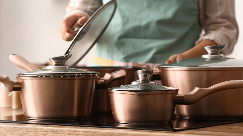 leftover food in pots