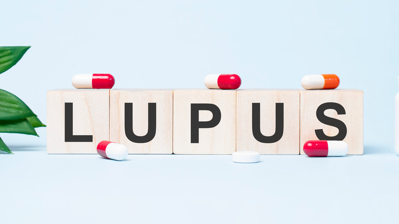 lupus spelled out in wooden blocks