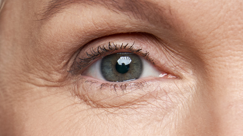 closeup of woman's eye