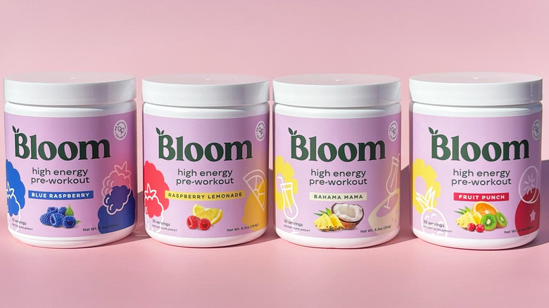 Bloom Nutrition pre-workout products