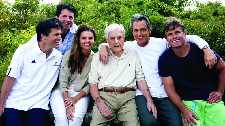 Maria Shriver with her father and brothers 