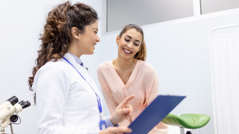 female doctor and patient