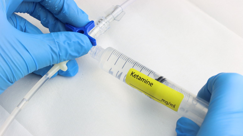 Syringe labeled Ketamine