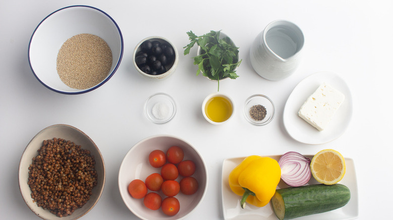 Mediterranean lentil salad recipe