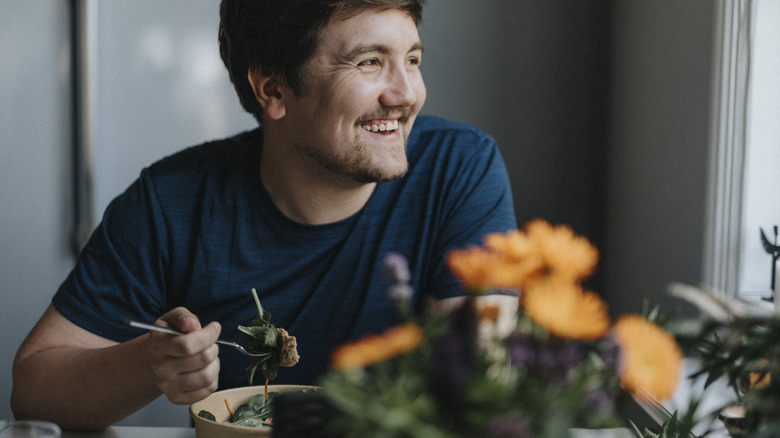 Man eating food