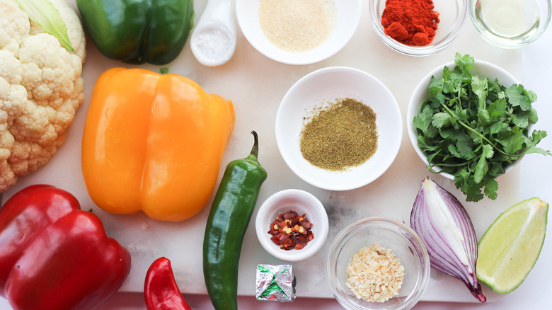 ingredients for cauliflower rice