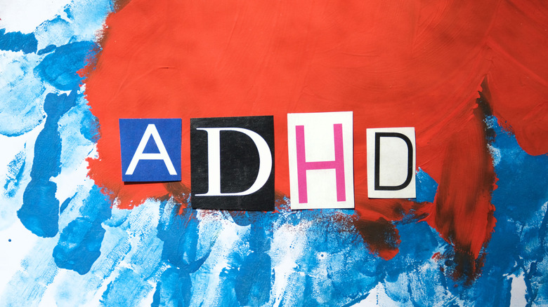 Cut out letters spelling ADHD