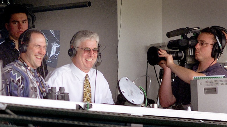 Mike Krukow in announcer's box
