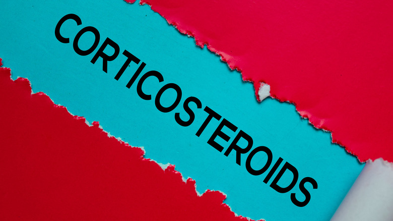 the word 'corticosteroids' printed out