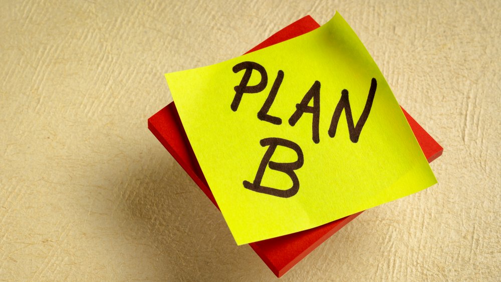 Plan B written on a Post-It