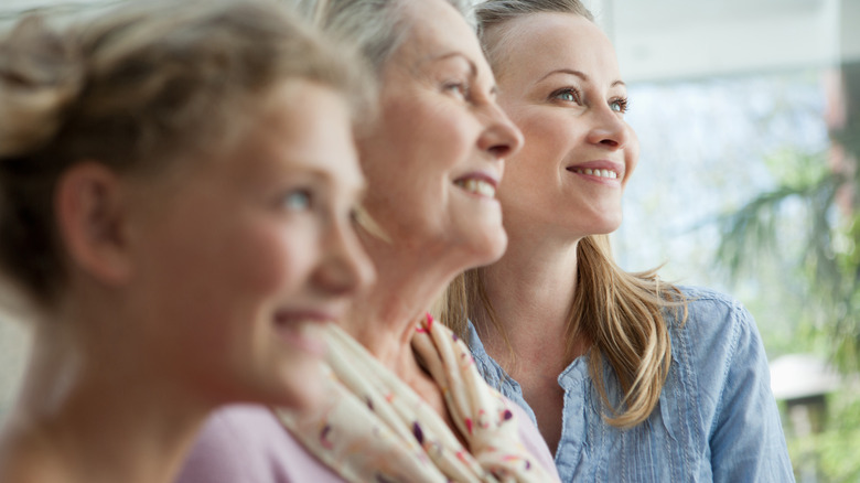 three generations of women