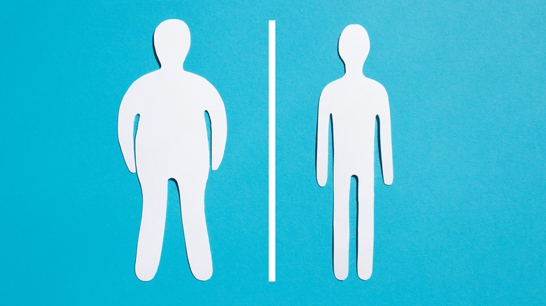 Fat and thin figure cutouts