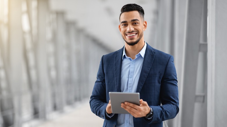 Young man in business suit