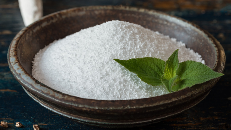 White powder in a small bowl