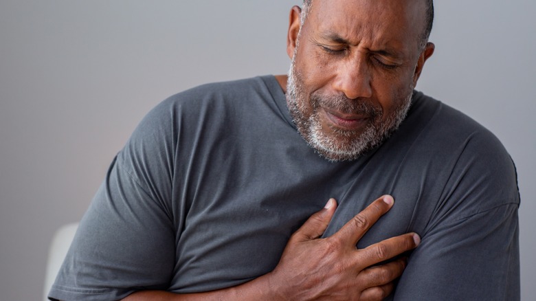 old man with chest pains