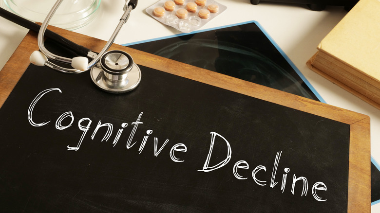 Cognitive Decline written on chalkboard