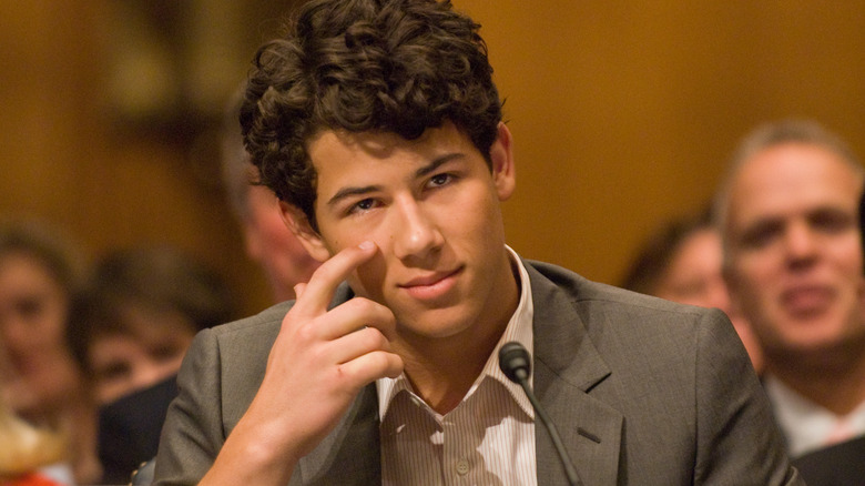 Nick Jonas testifying at a Senate hearing about diabetes