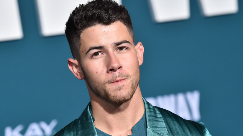 Nick Jonas at the world premiere of "Midway"