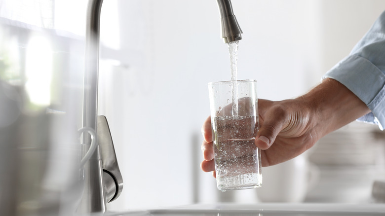 water coming out of faucet 