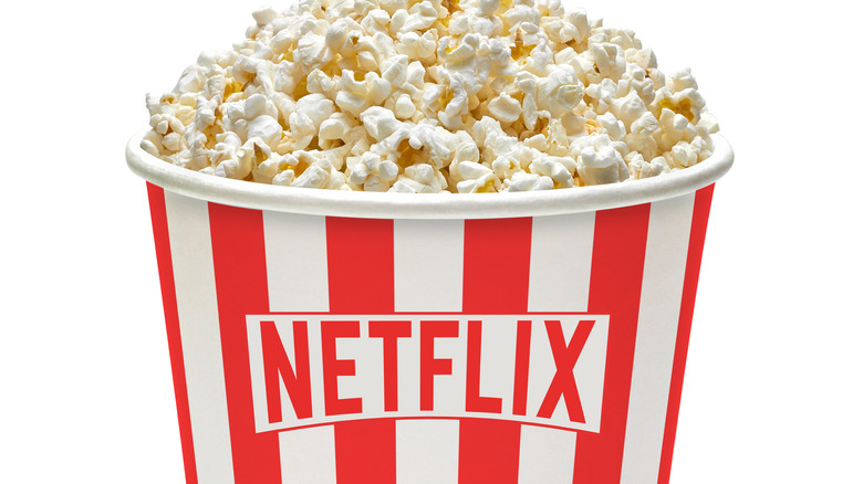 popcorn with netflix on box 