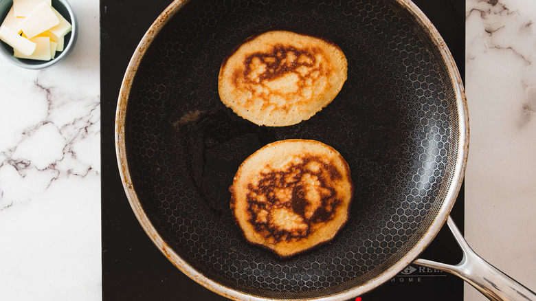 pancakes on a pan