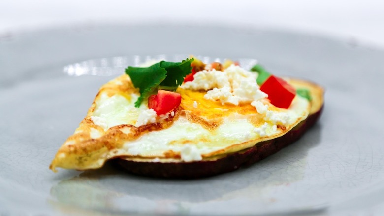 Sweet potato toast with fried egg