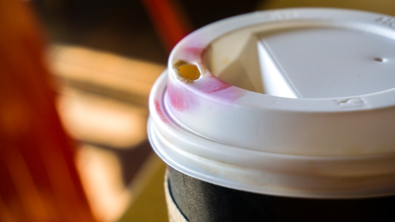 lipstick on coffee cup