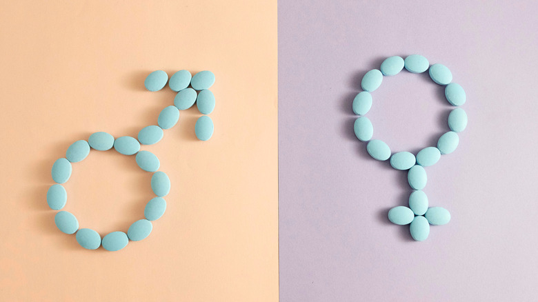 pills forming female and male symbols