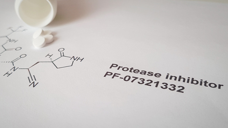 Protease inhibitor concept photo