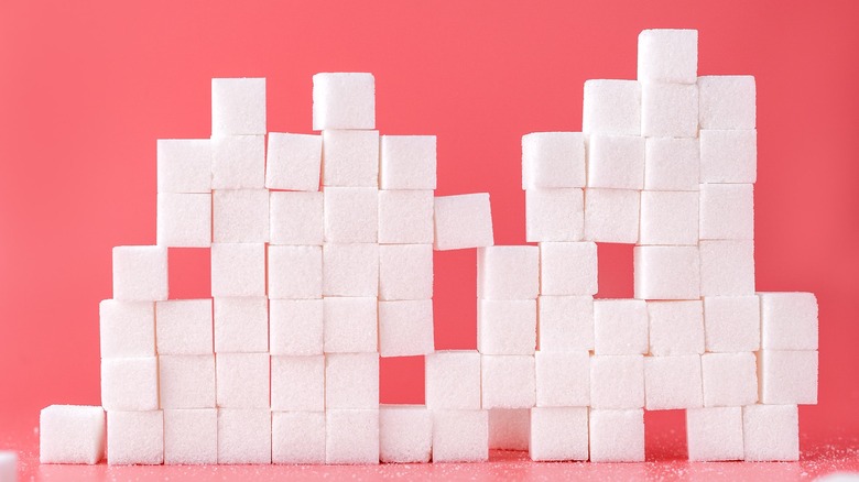 stack of sugar cubes