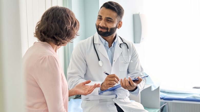 Woman seeing the doctor