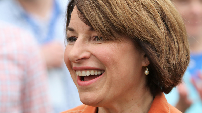 Senator Amy Klobuchar smiling at an event