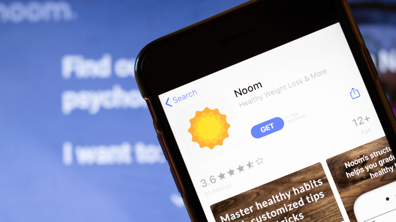 Noom app displayed on phone