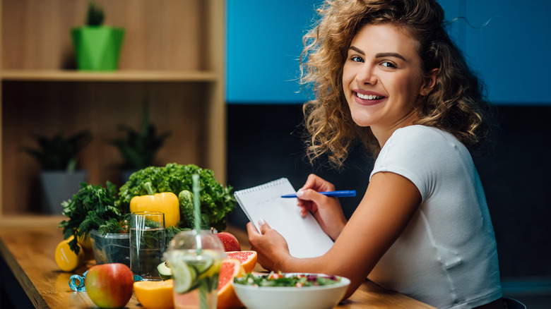 woman planning a vegetarian diet