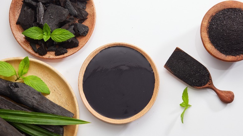Activated charcoal mask and scrub