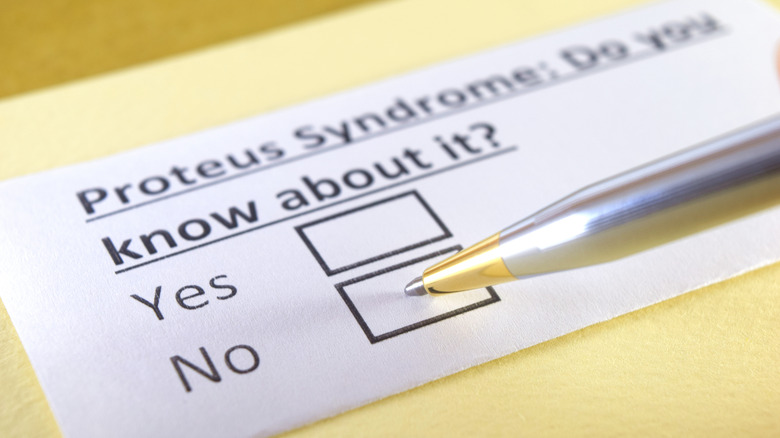 Marking no to question about Proteus Syndrome