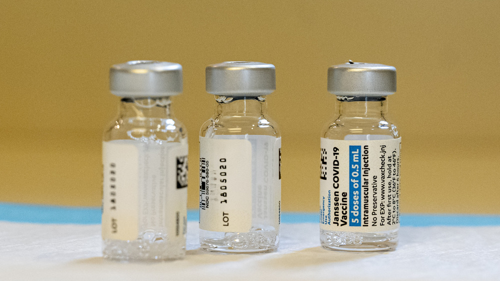 Vials of the Johnson & Johnson vaccine