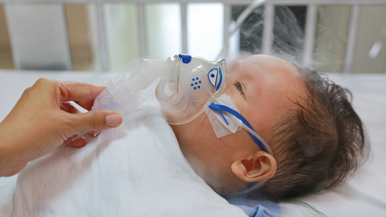 Hospitalized infant with 