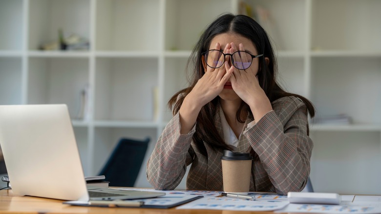 woman feeling stressed