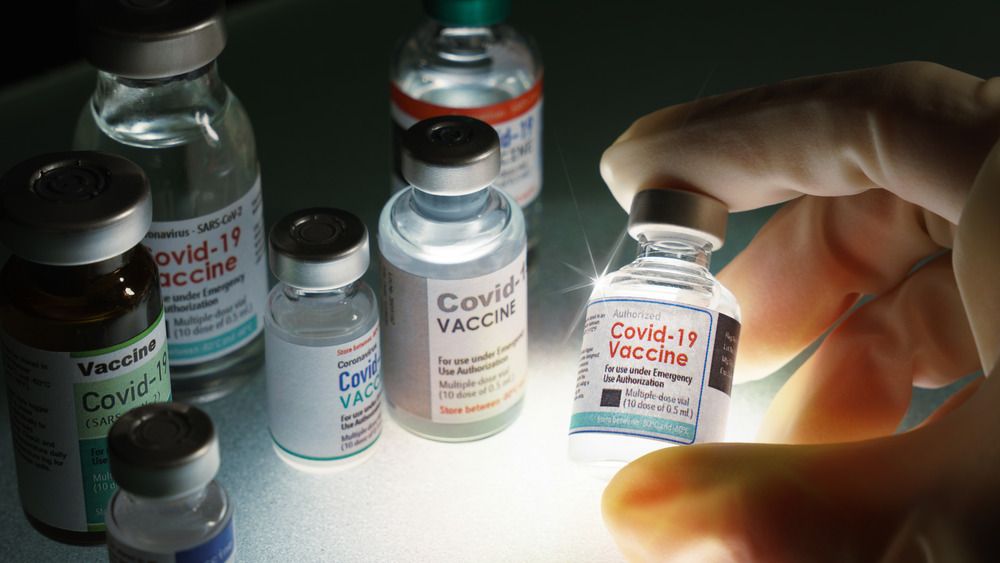 Variety of COVID vaccine vials