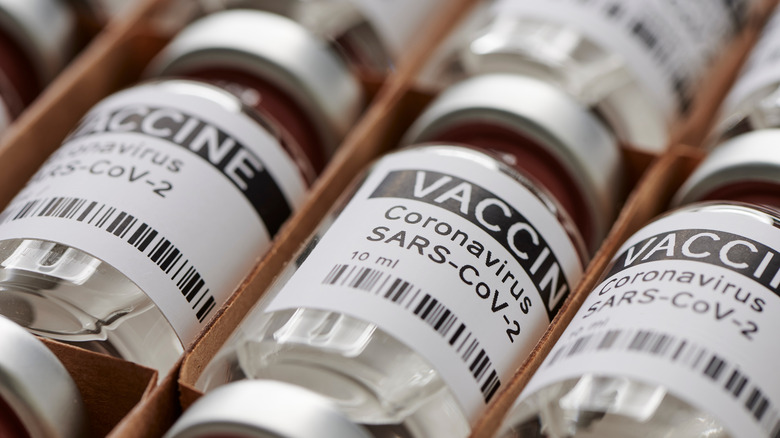 bottles of vaccine